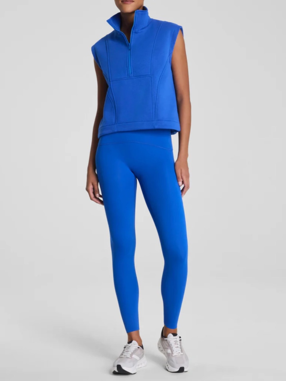Spanx Cotton Fleece Half Zip Vest